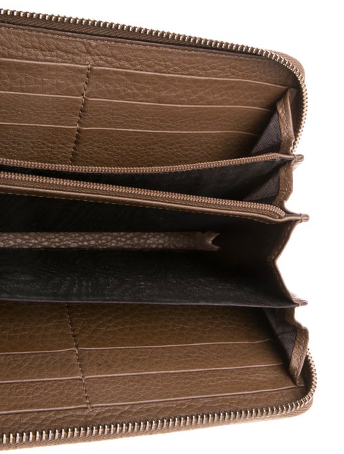Gucci Bamboo Accent Leather Continental Wallet
