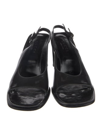 Gucci Patent Leather Slingback Sandals