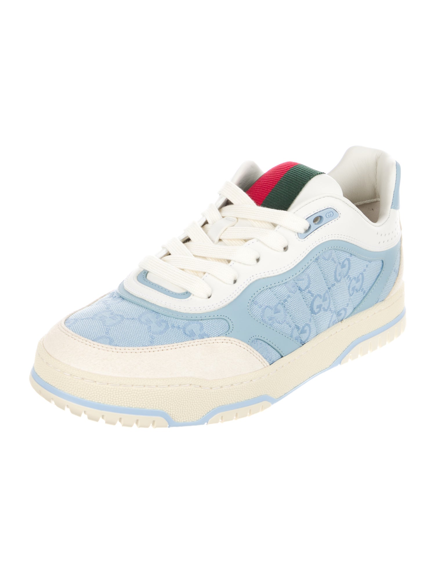 Gucci Web Accent Leather Sneakers