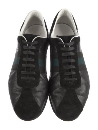 Gucci Web Accent Leather Sneakers