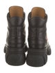 Gucci Web Accent Leather Combat Boots