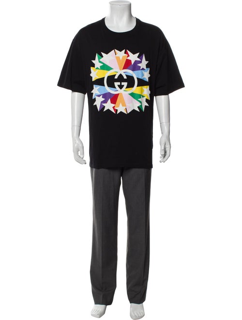 Gucci Graphic Print Crew Neck T-Shirt