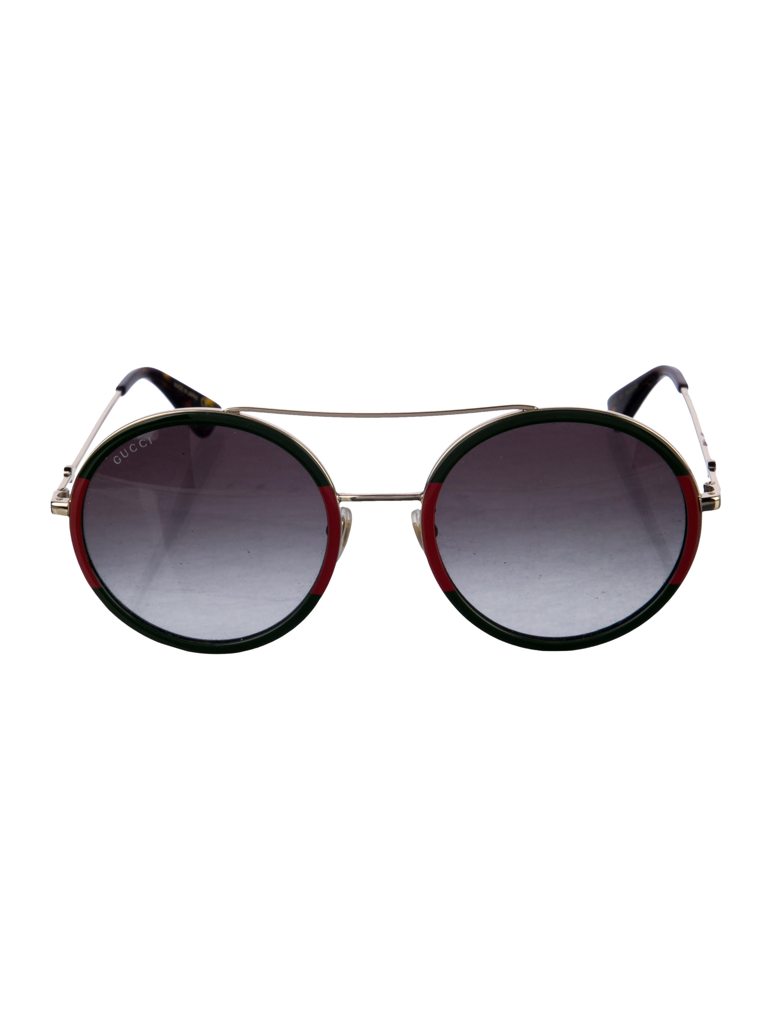 Gucci Interlocking G Logo Round Sunglasses