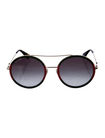 Gucci Interlocking G Logo Round Sunglasses