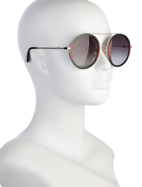 Gucci Interlocking G Logo Round Sunglasses