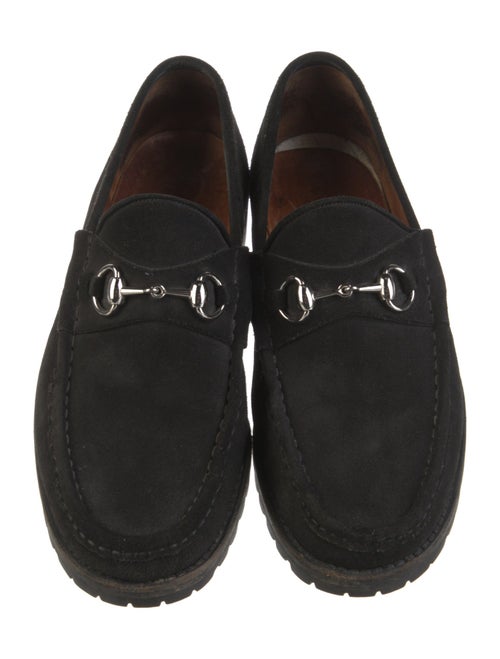 Gucci Horsebit Accent Suede Loafers