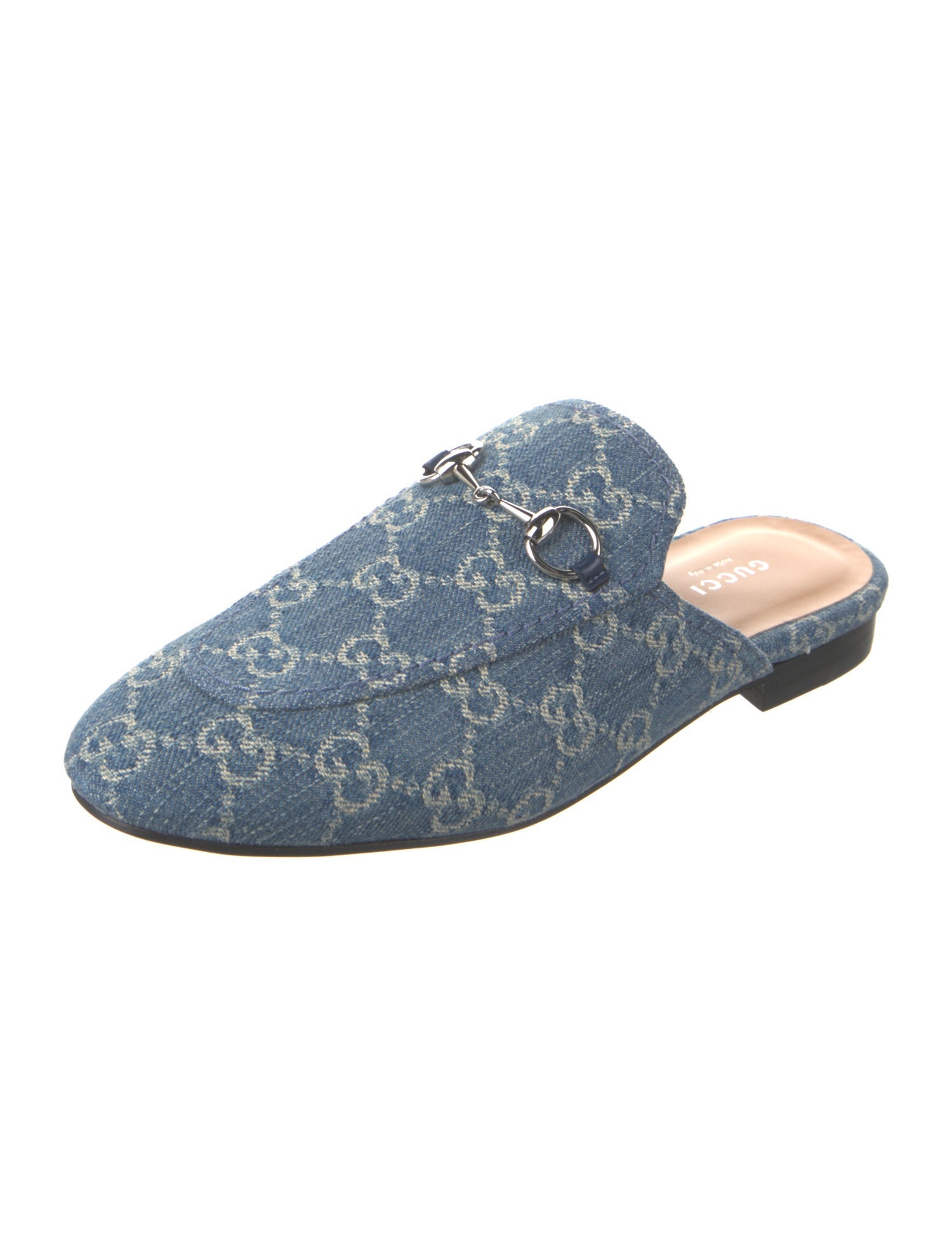 Gucci 1955 Horsebit Accent Denim Mules w/ Tags