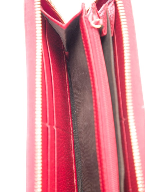 Gucci Double G Logo Leather Continental Wallet