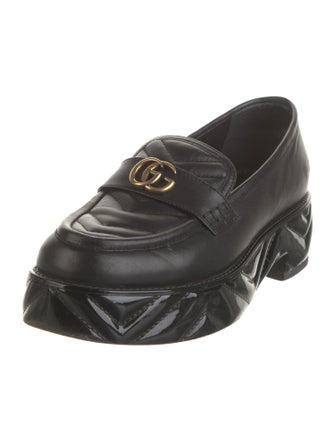 Gucci Interlocking G Logo Leather Loafers