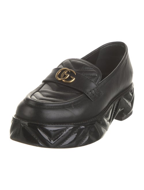 Gucci Interlocking G Logo Leather Loafers