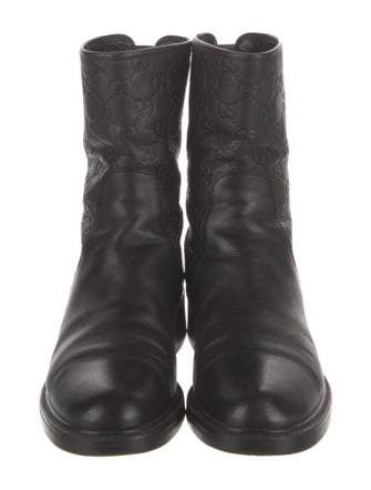 Gucci Leather Moto Boots