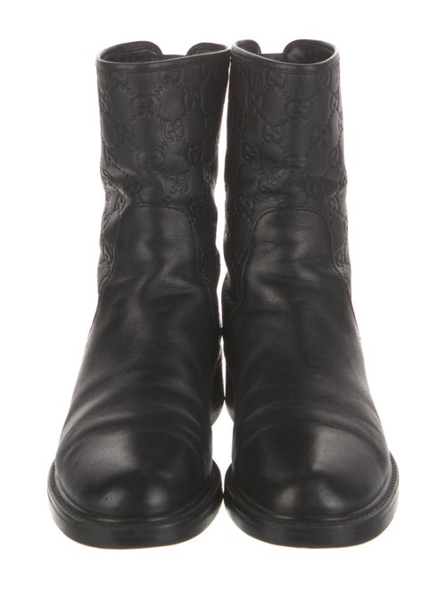 Gucci Leather Moto Boots