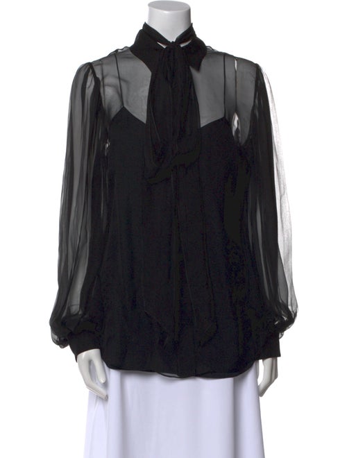 Gucci Silk Tie Neck Blouse