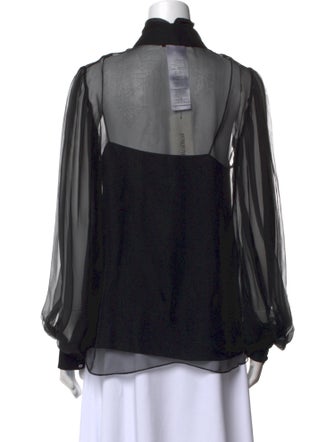 Gucci Silk Tie Neck Blouse