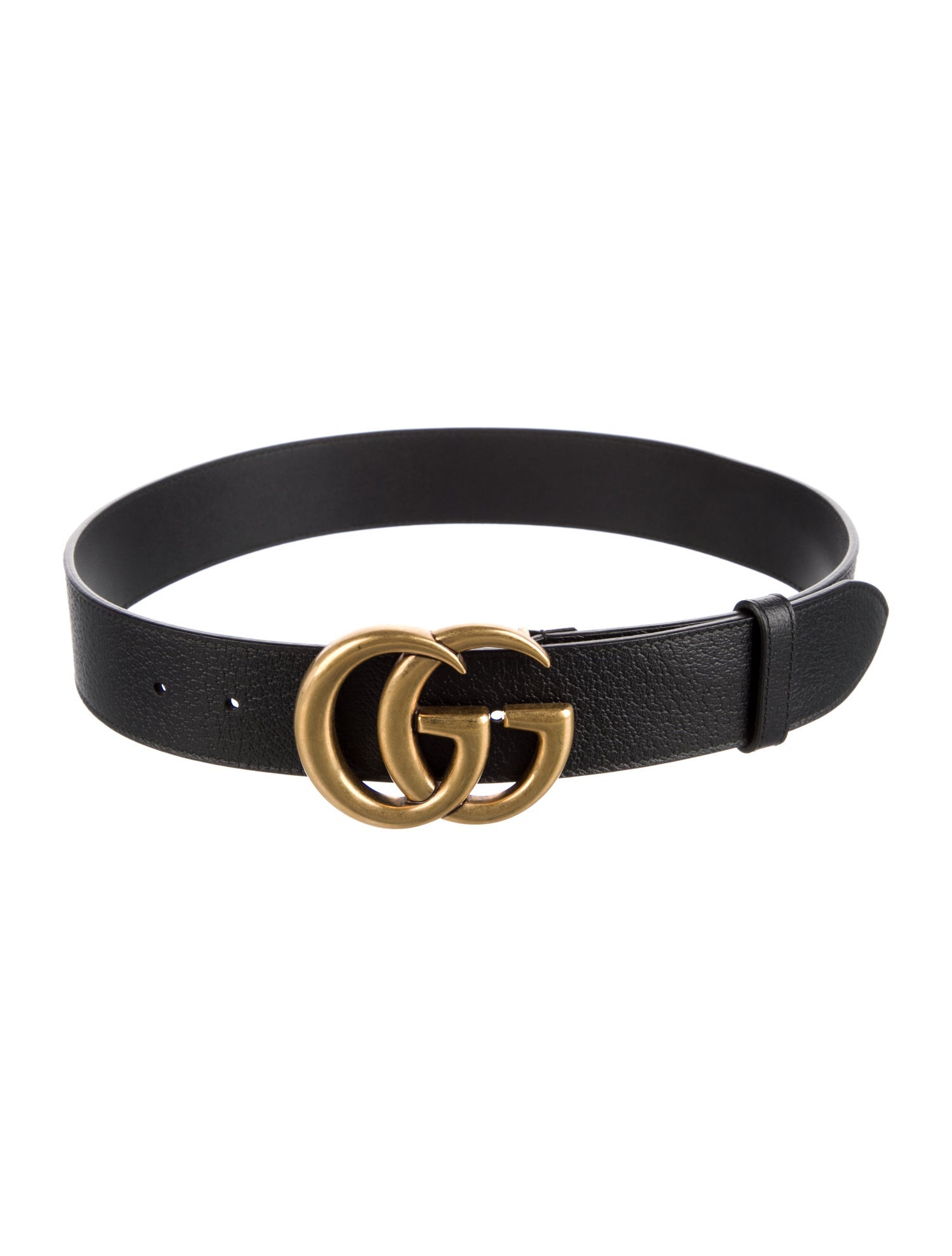 Gucci Double G Logo Leather Waist Belt