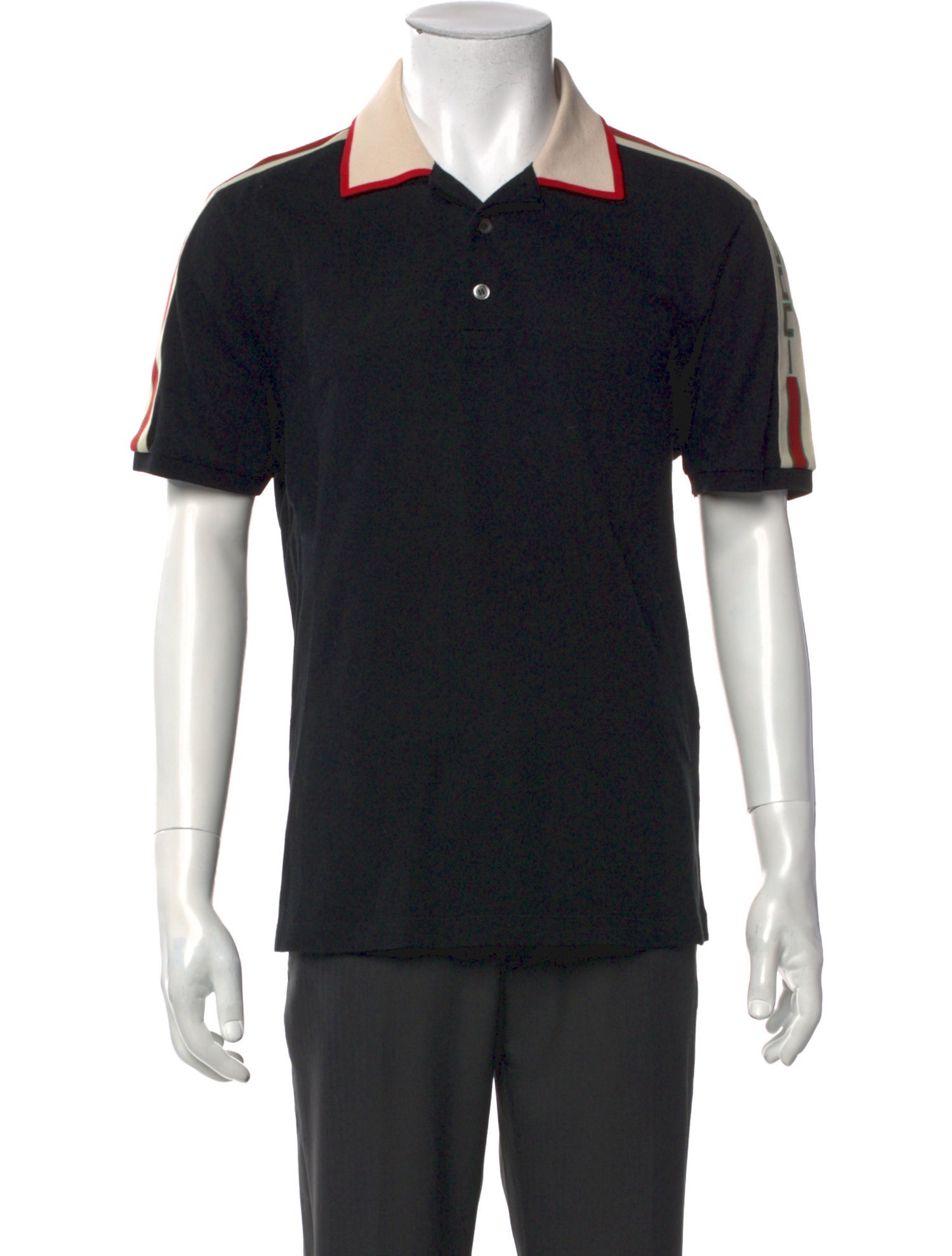 Gucci Web Accent Collar Polo Shirt