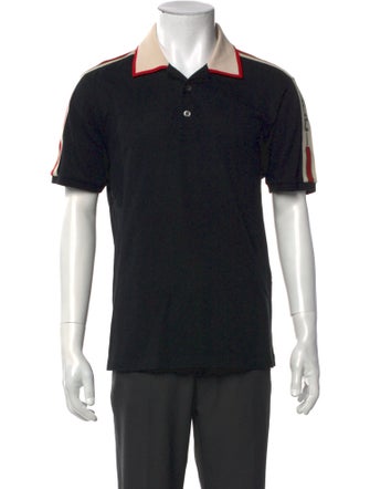 Gucci Web Accent Collar Polo Shirt
