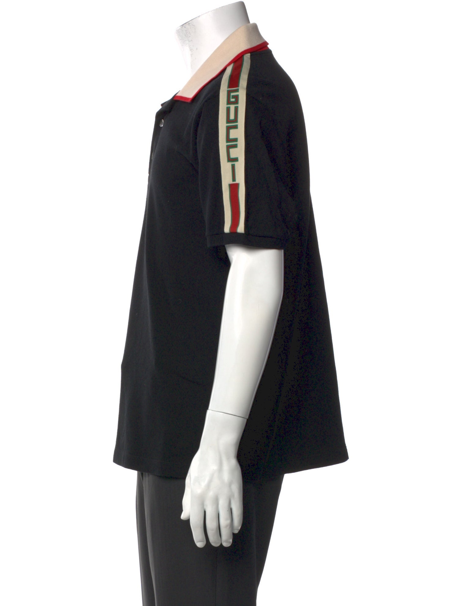 Gucci Web Accent Collar Polo Shirt