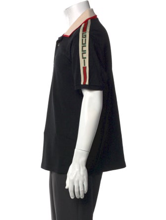 Gucci Web Accent Collar Polo Shirt