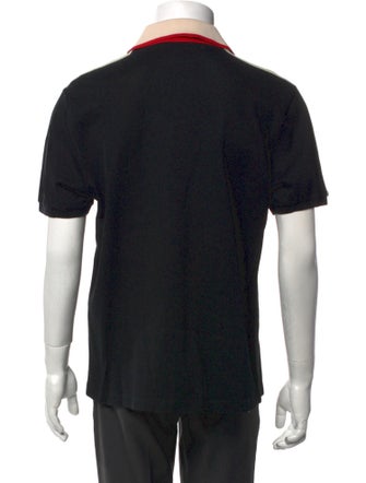 Gucci Web Accent Collar Polo Shirt