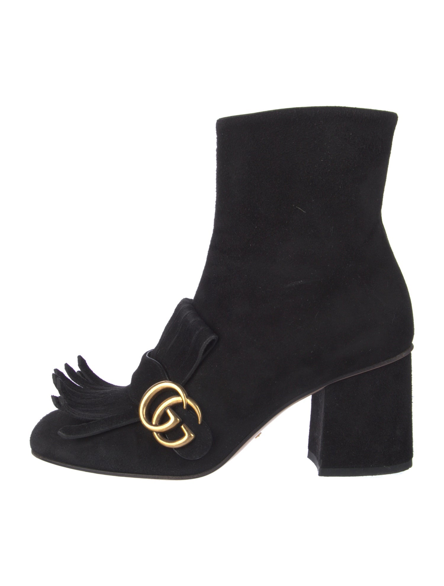 Gucci Double G Logo Suede Sock Boots