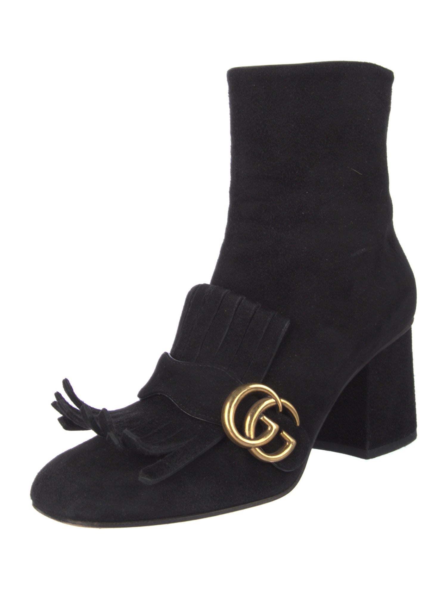 Gucci Double G Logo Suede Sock Boots
