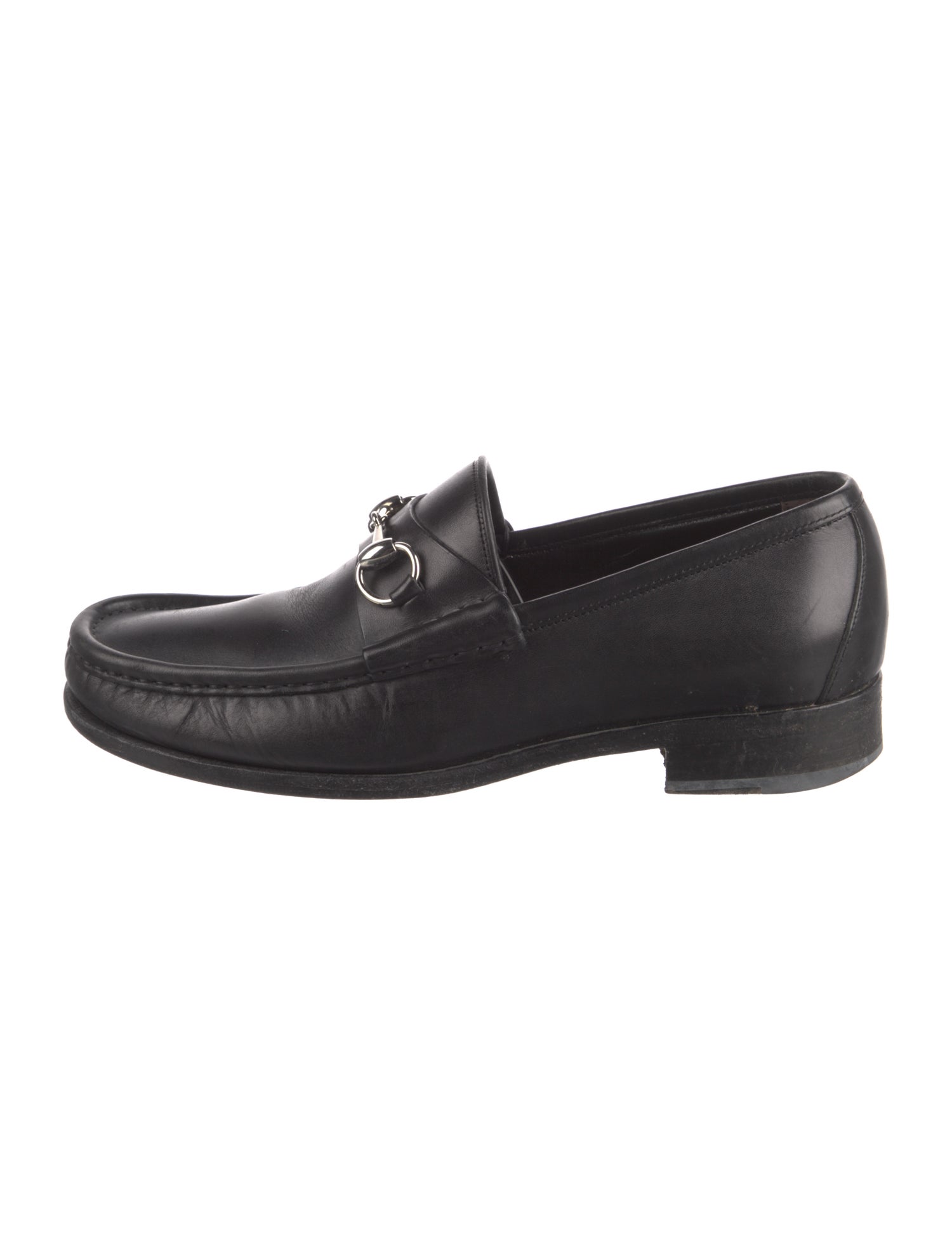 Gucci Horsebit Accent Leather Dress Loafers