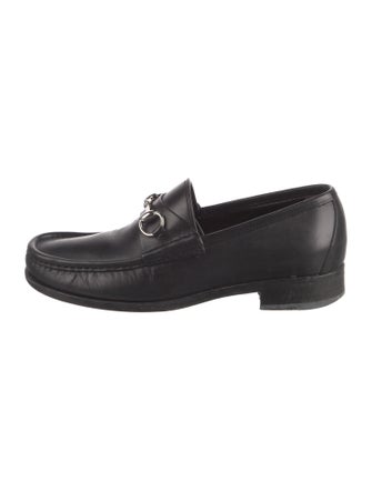 Gucci Horsebit Accent Leather Dress Loafers