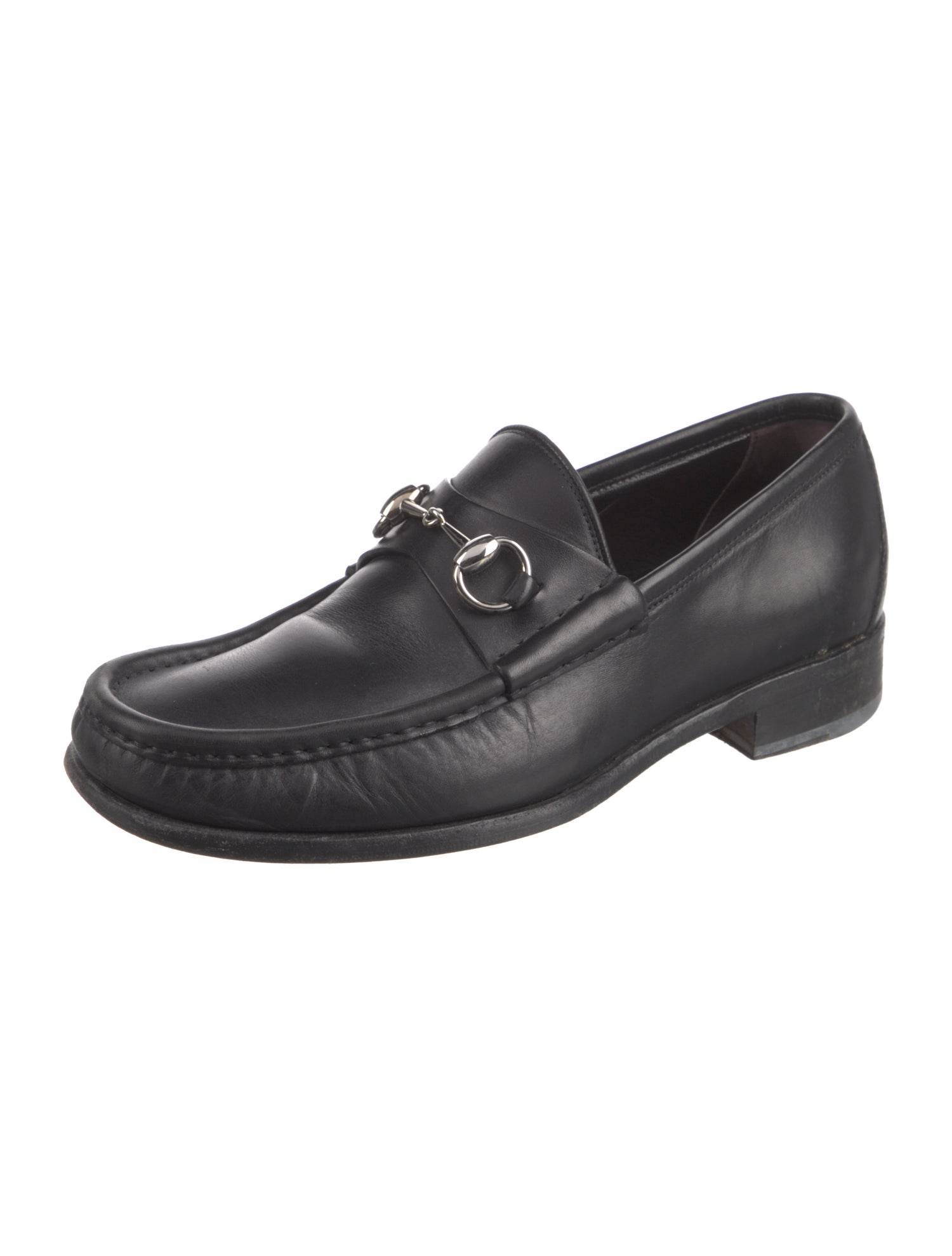 Gucci Horsebit Accent Leather Dress Loafers