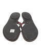 Gucci Web Accent Leather Flip Flops
