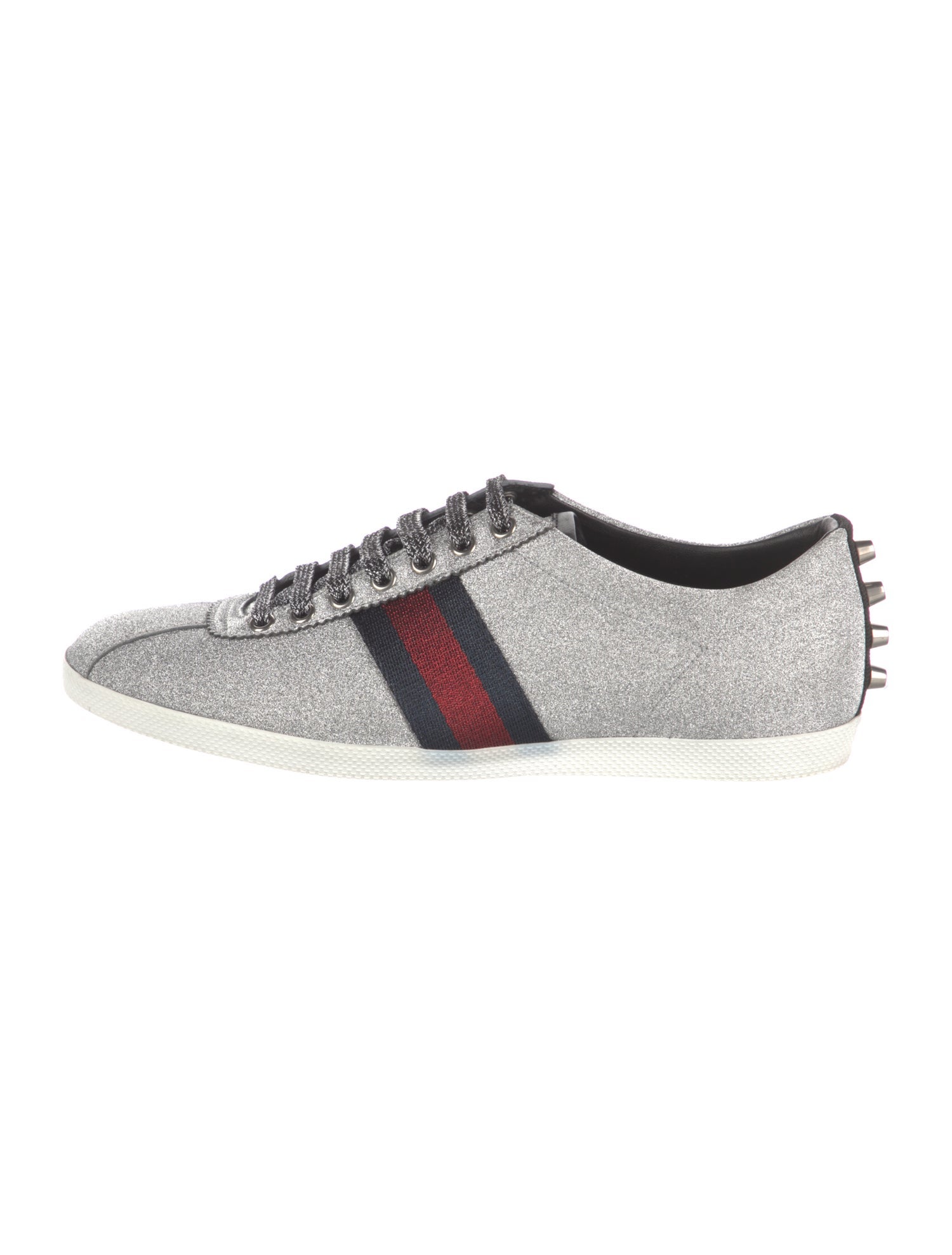 Gucci Sylvie Web Accent Glitter Sneakers