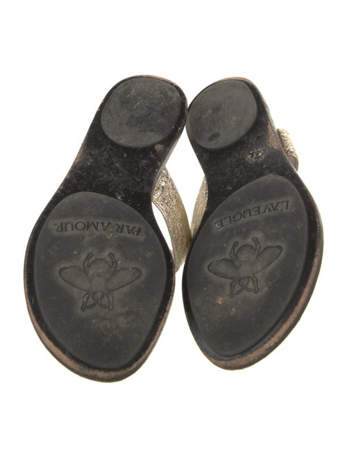 Gucci Double G Logo Leather Slides