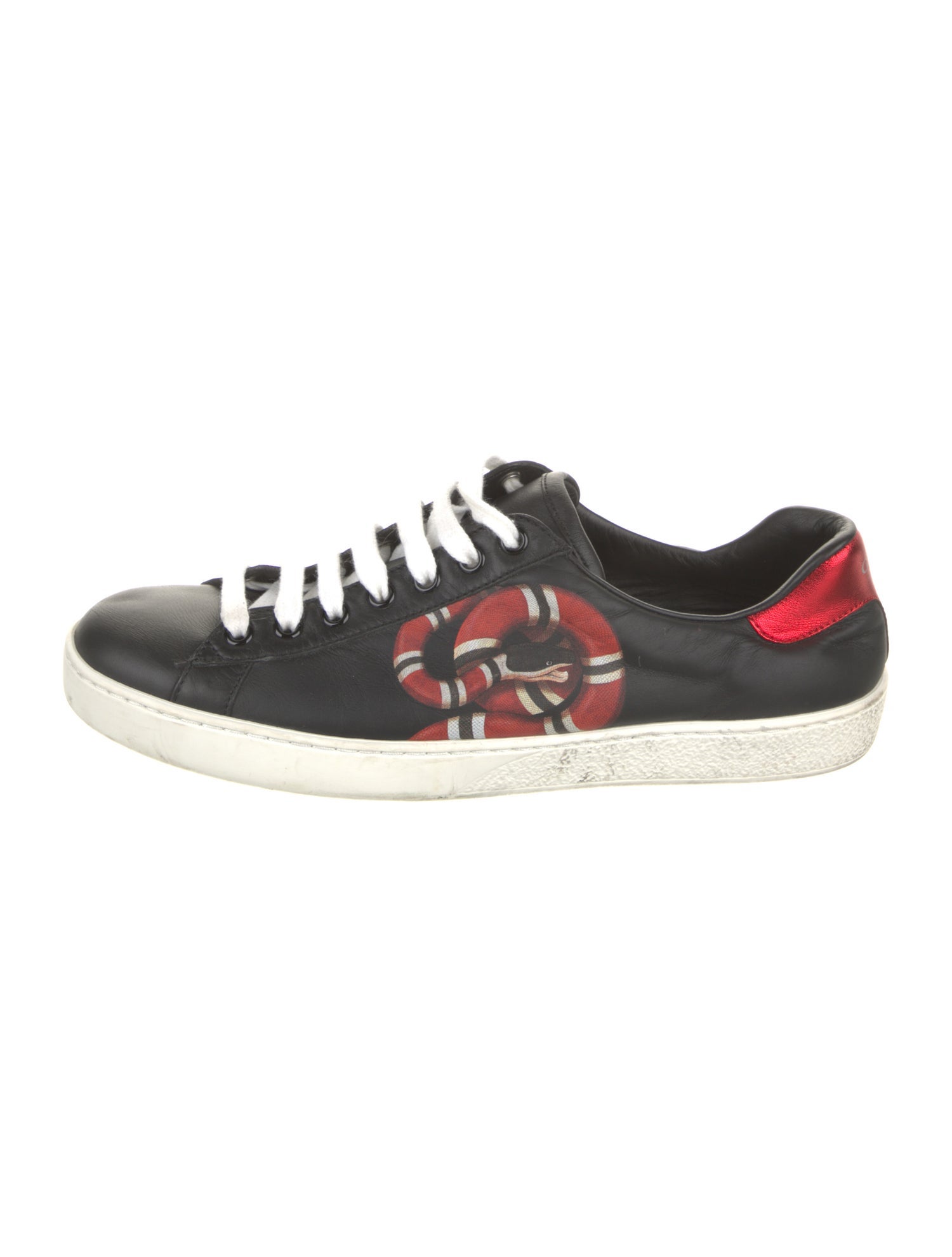 Gucci Kingsnake Leather Sneakers
