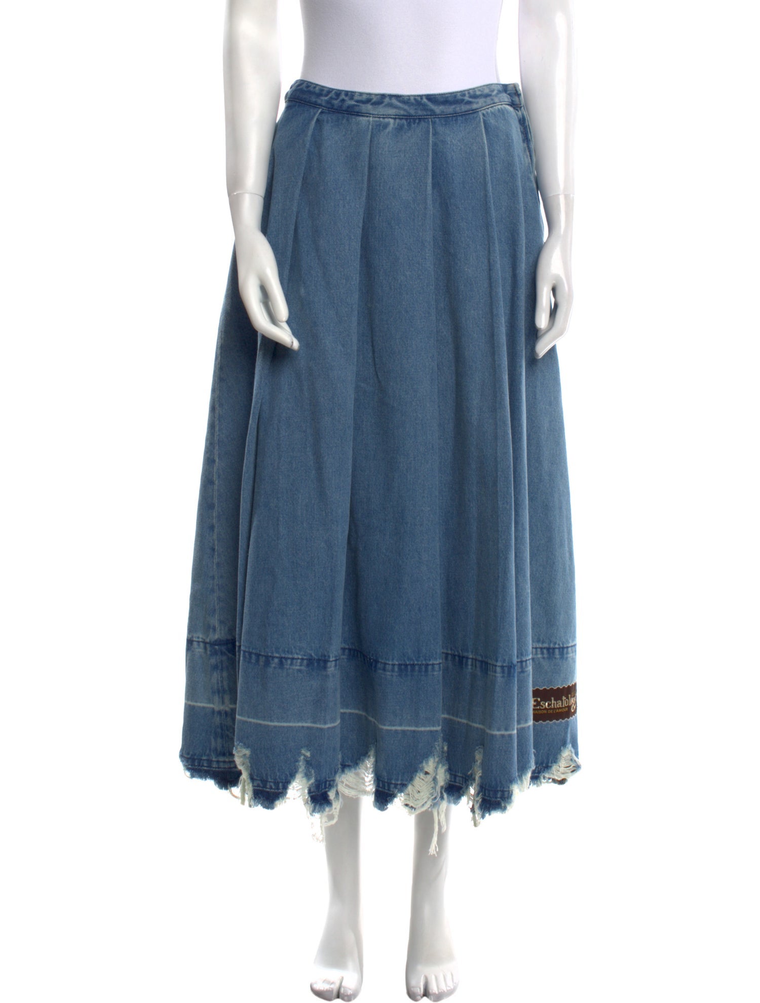 Gucci Raw-Edge Trim Midi Length Skirt