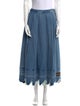 Gucci Raw-Edge Trim Midi Length Skirt