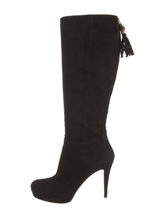 Gucci Bamboo Accent Suede Boots