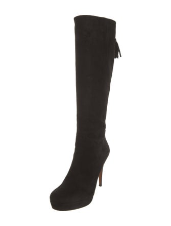 Gucci Bamboo Accent Suede Boots