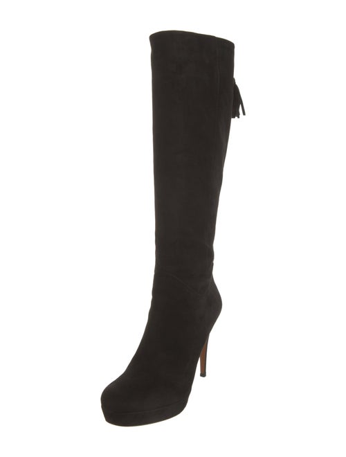 Gucci Bamboo Accent Suede Boots