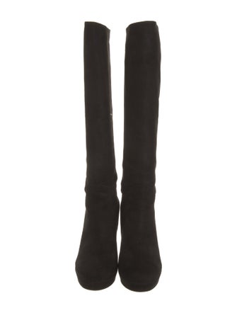 Gucci Bamboo Accent Suede Boots