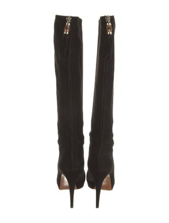 Gucci Bamboo Accent Suede Boots