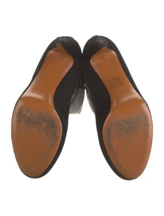 Gucci Bamboo Accent Suede Boots