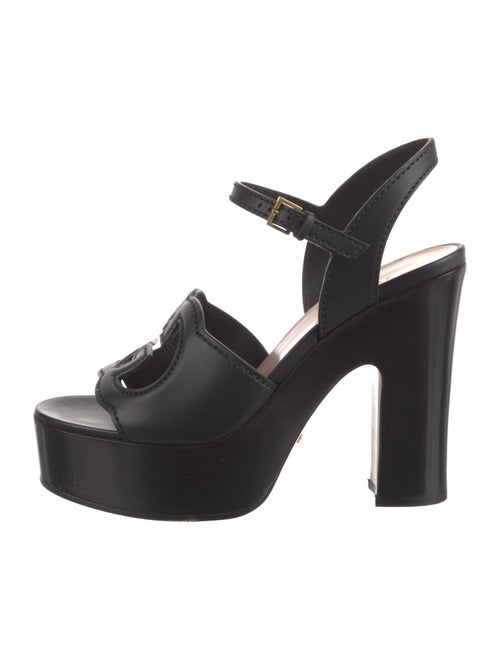 Gucci Interlocking G Logo Leather Sandals
