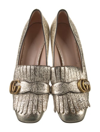 Gucci Double G Logo Leather Pumps