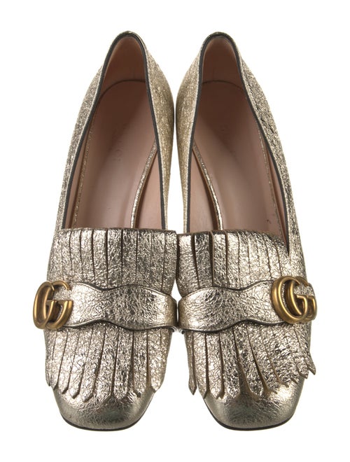 Gucci Double G Logo Leather Pumps