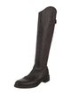 Gucci GG Embossed Leather Riding Boots