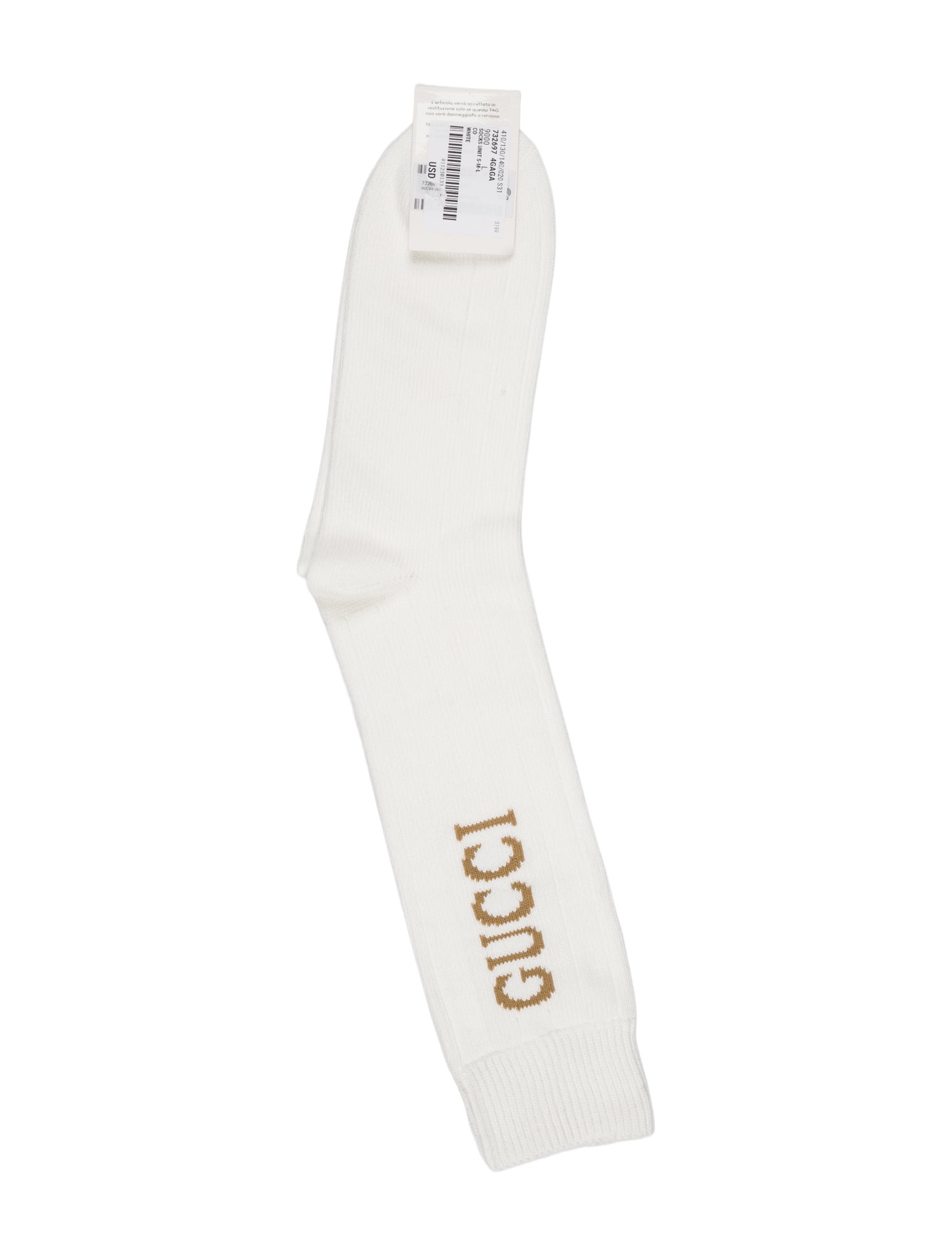 Gucci Logo Printed Socks w/Tags