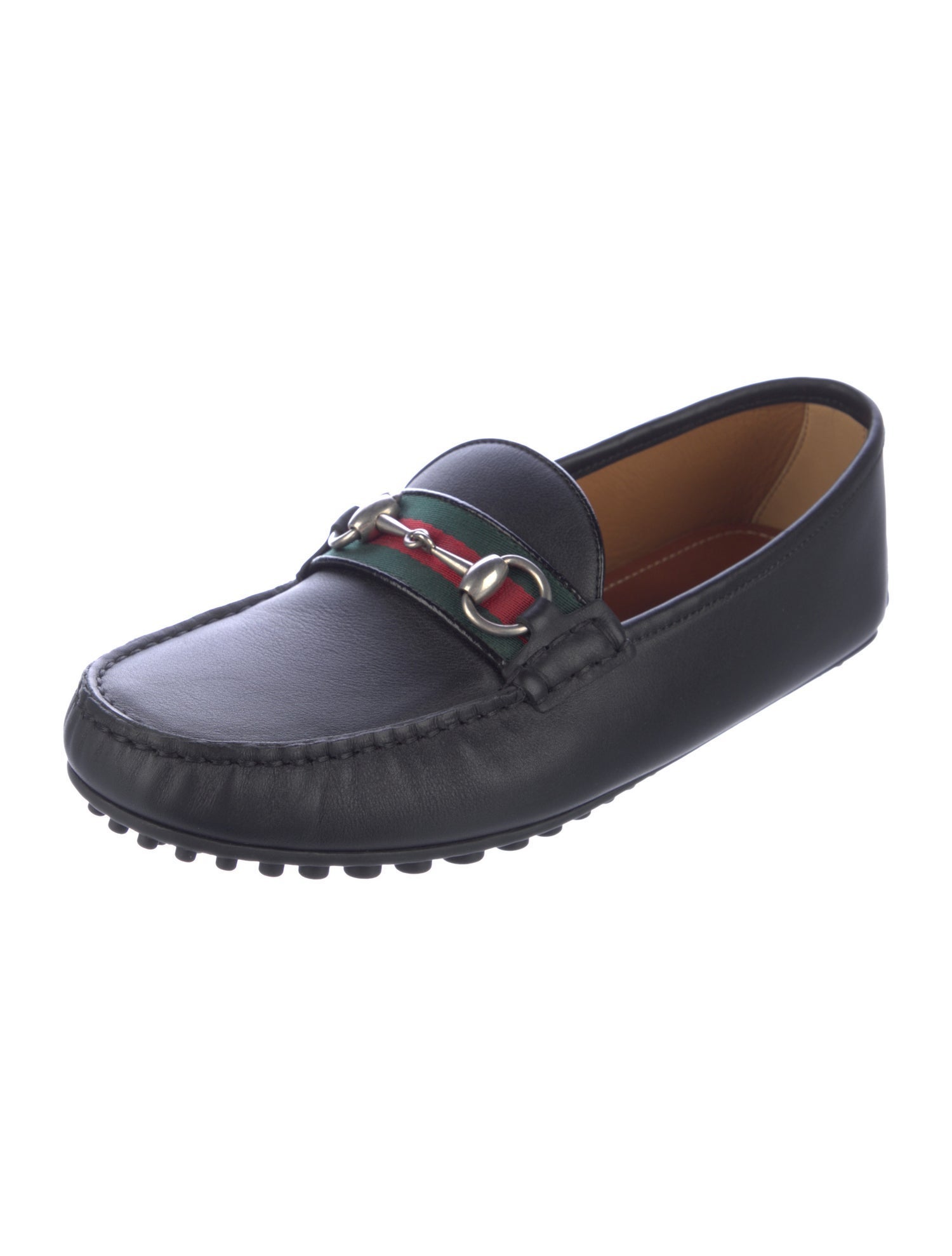 Gucci Horsebit Accent Leather Loafers