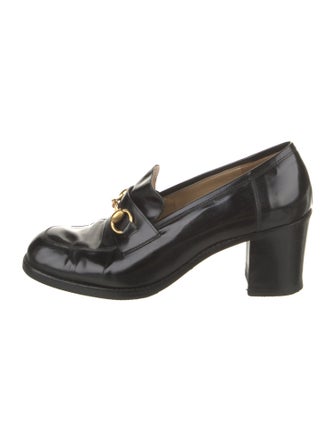 Gucci Horsebit Accent Patent Leather Pumps