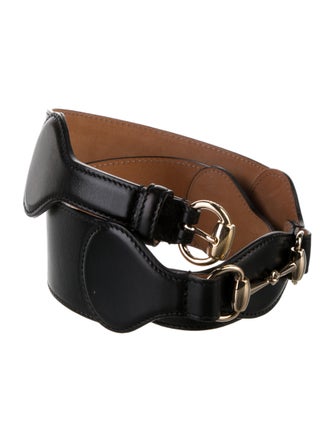 Gucci 1955 Horsebit Accent Leather Waist Belt
