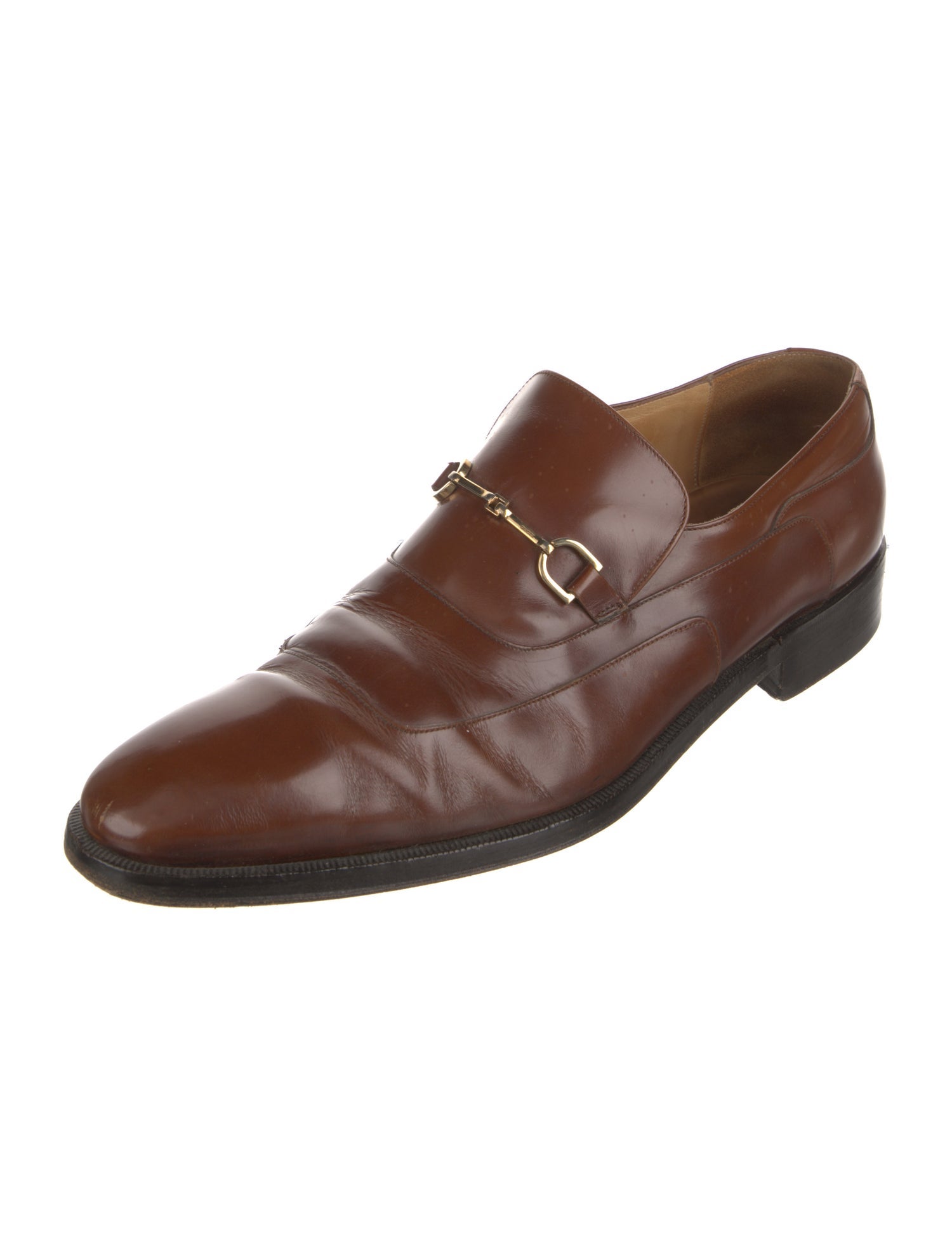 Gucci Horsebit Accent Leather Dress Loafers